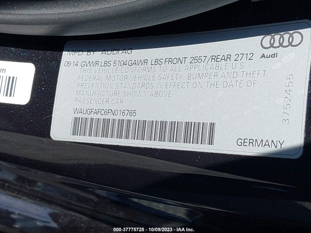 WAUGFAFC6FN016765 Audi A6 2.0t Premium Plus