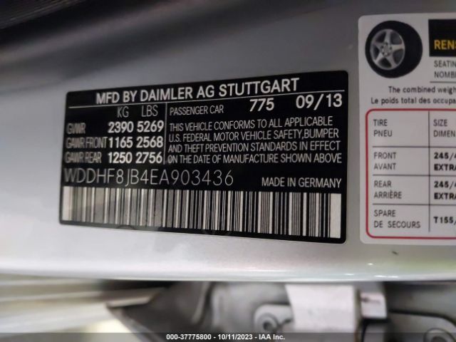 WDDHF8JB4EA903436 Mercedes-Benz E-class E 350