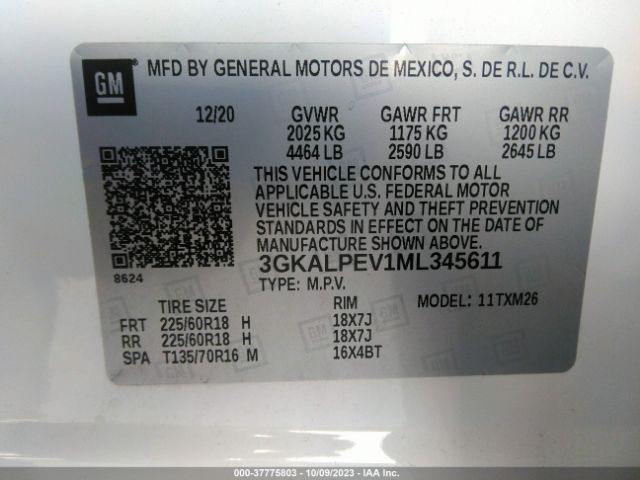 3GKALPEV1ML345611 GMC Terrain Slt