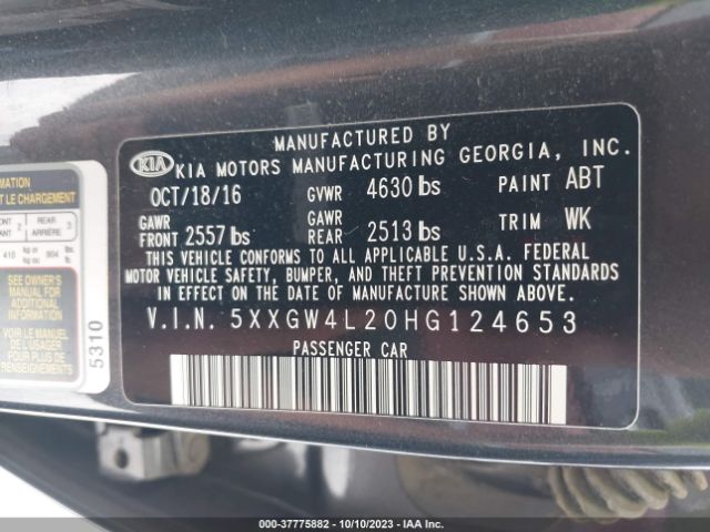 5XXGW4L20HG124653 KIA OPTIMA SX