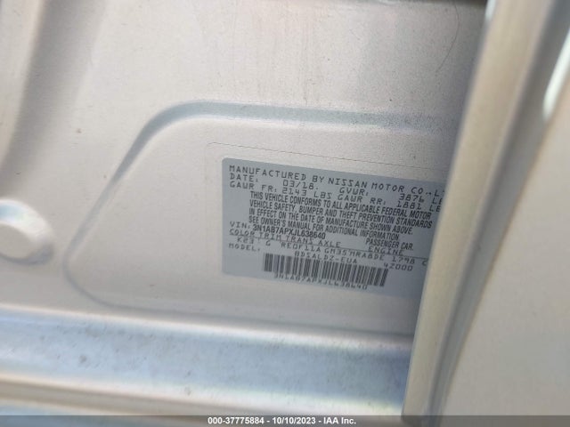 Nissan SENTRA SV 2018 3N1AB7APXJL638640 Image 9
