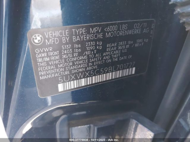 2011 BMW X3 5UXWX5C59BL701727 Photo 8