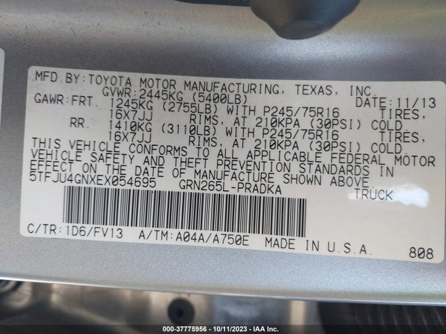 Toyota Tacoma Prerunner 2014 5TFJU4GNXEX054695 Image 15