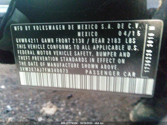 3VW2K7AJ7FM340073 Volkswagen Jetta Sedan 2.0l S