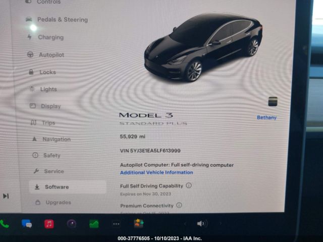 5YJ3E1EA5LF613999 Tesla Model 3 Standard Range