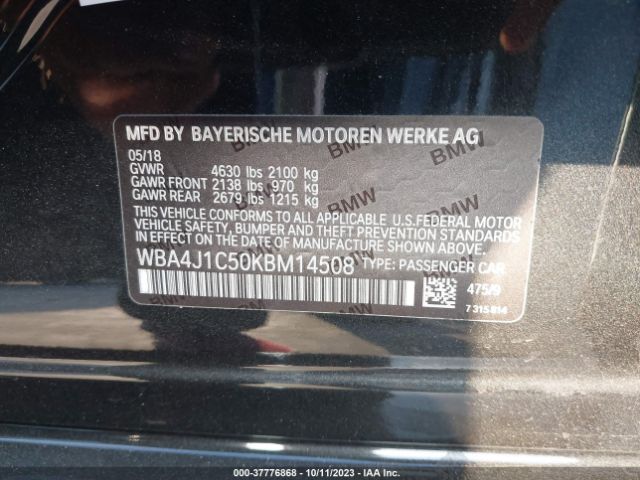 WBA4J1C50KBM14508 BMW 4 Series 430i