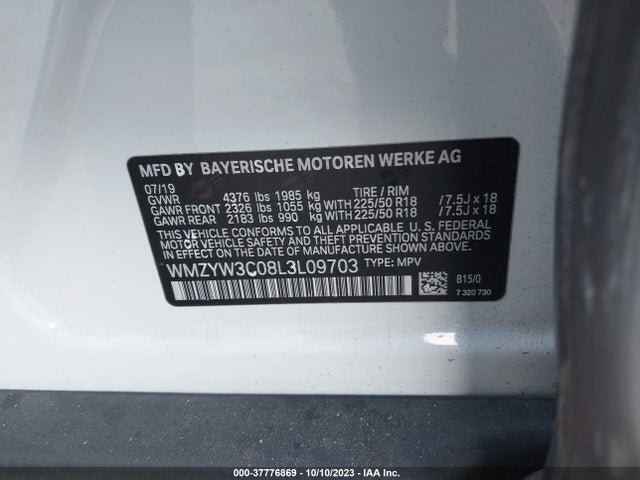 2020 MINI COUNTRYMAN WMZYW3C08L3L09703 Photo 8