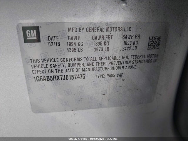 Cadillac ATS LUXURY 2018 1G6AB5RX7J0157475 Image 9