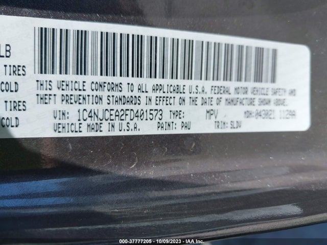 1C4NJCEA2FD401573 Jeep Compass High Altitude Edition