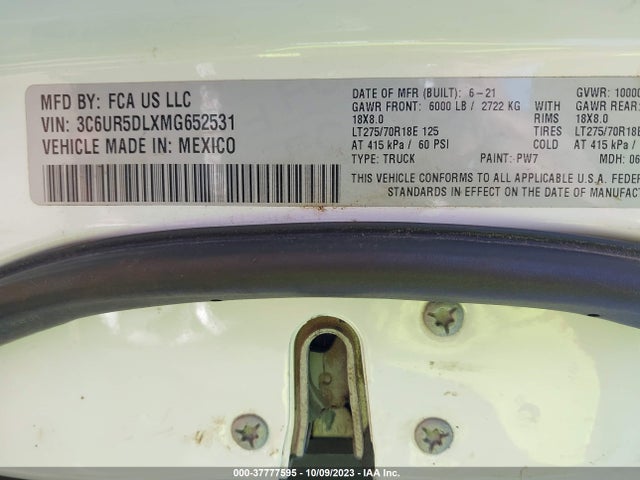 3C6UR5DLXMG652531 RAM 2500 Big Horn