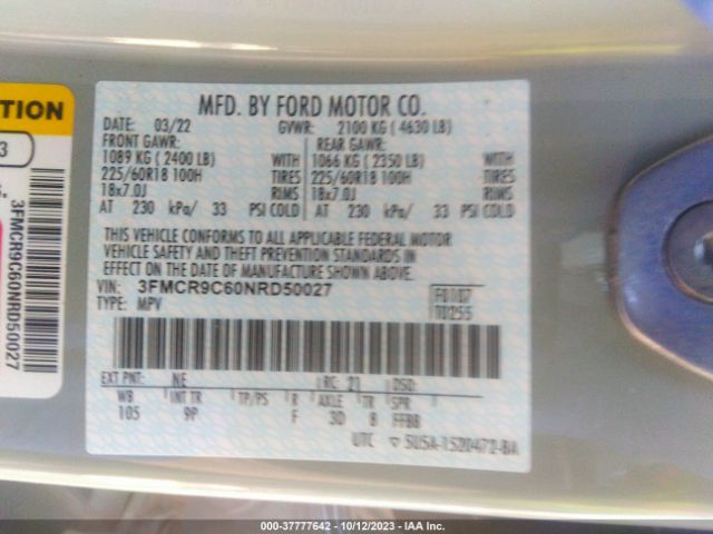 3FMCR9C60NRD50027 Ford Bronco Sport Outer Banks