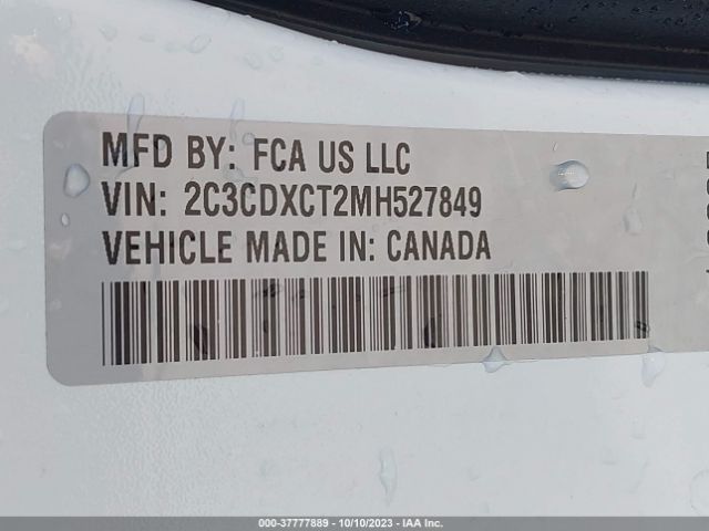 2C3CDXCT2MH527849 Dodge CHARGER R/T