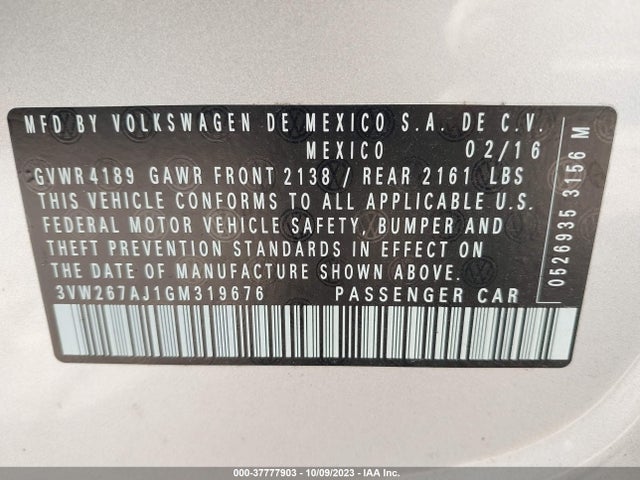 3VW267AJ1GM319676 Volkswagen Jetta Sedan 1.4t S