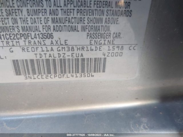 3N1CE2CP0FL413506 Nissan Versa Note S/s Plus/sv/sr/sl