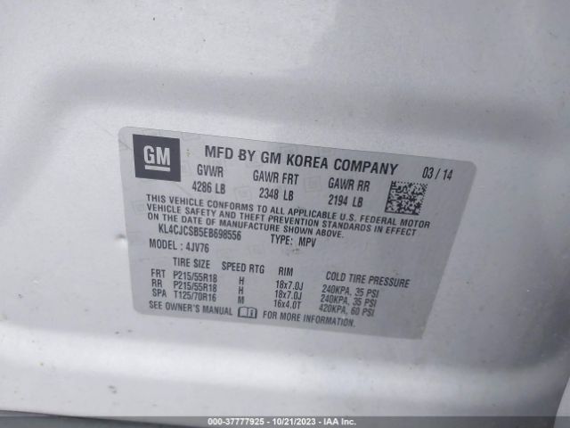 KL4CJCSB5EB698556 Buick Encore Leather