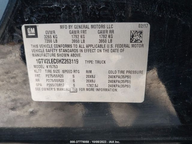 1GTV2LEC6HZ263119 GMC SIERRA 1500