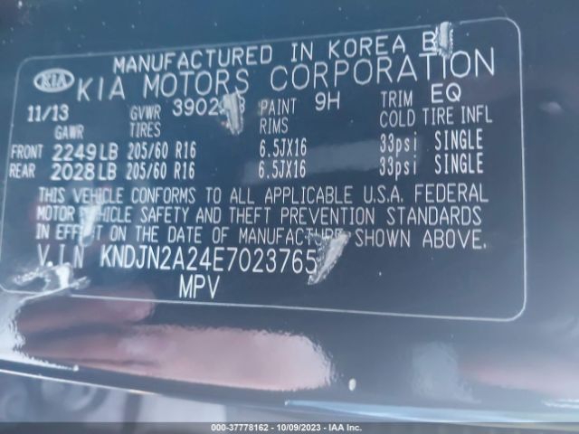KNDJN2A24E7023765 KIA Soul Base