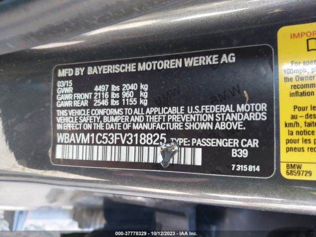 WBAVM1C53FV318825 BMW X1 Sdrive28i