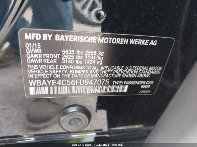 WBAYE4C56FD947075 BMW 740LI