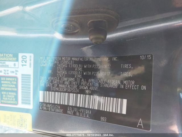 2015 TOYOTA SIENNA 5TDYK3DC8FS675524 Photo 8