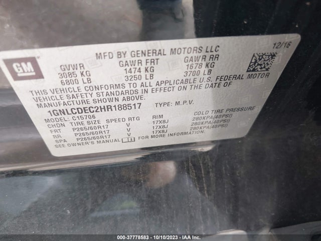 Chevrolet Tahoe Commercial 2017 1GNLCDEC2HR188517 Image 9