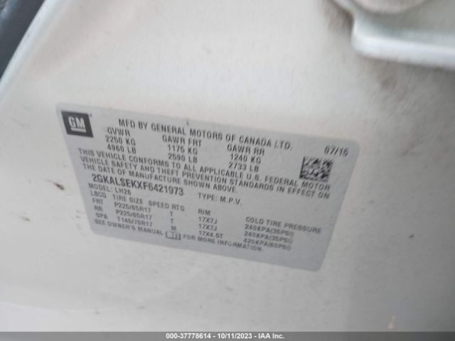 2GKALSEKXF6421973 GMC Terrain Slt