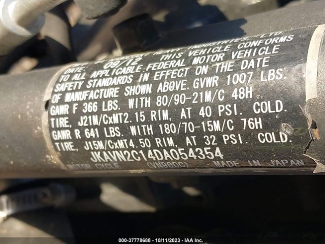 2013 KAWASAKI VN900 JKAVN2C14DA054354 Photo 9