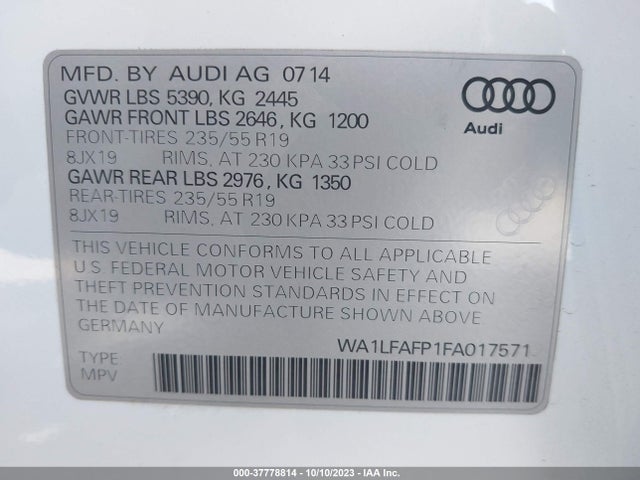 WA1LFAFP1FA017571 Audi Q5 Premium Plus