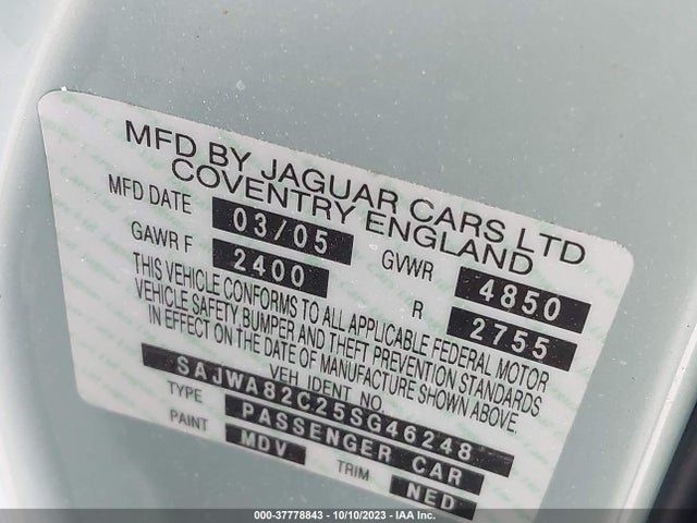 2005 JAGUAR XJ SAJWA82C25SG46248 Photo 8