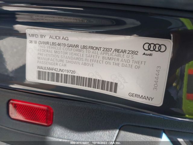 2018 AUDI A4 WAULMAF42JN019720 Photo 8