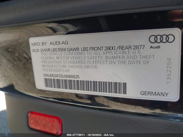 WAUM2AF25LN086825 Audi A6 Prestige