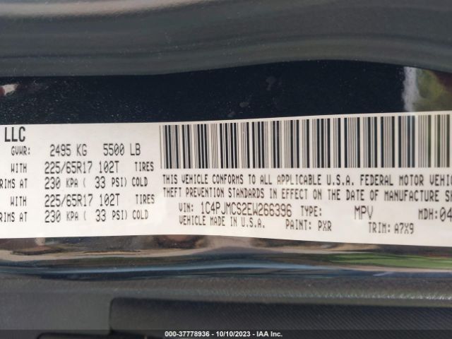 1C4PJMCS2EW266396 Jeep Cherokee Latitude