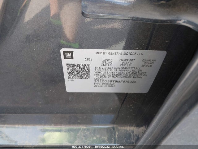 Chevrolet MALIBU LT 2021 1G1ZD5ST5MF076325 Image 9