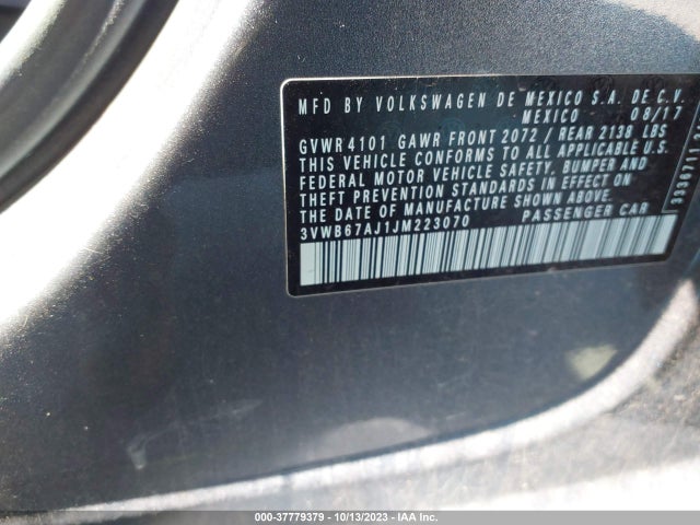 3VWB67AJ1JM223070 Volkswagen Jetta 1.4t