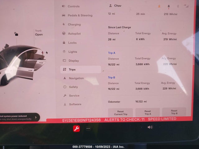 5YJ3E1EB0NF124356 Tesla Model 3 Long Range