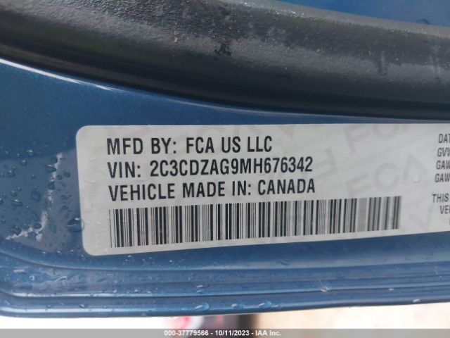 2C3CDZAG9MH676342 Dodge Challenger Sxt