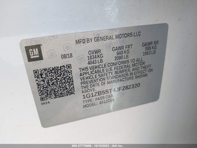 Chevrolet Malibu 1ls 2018 1G1ZB5ST4JF282320 Image 9