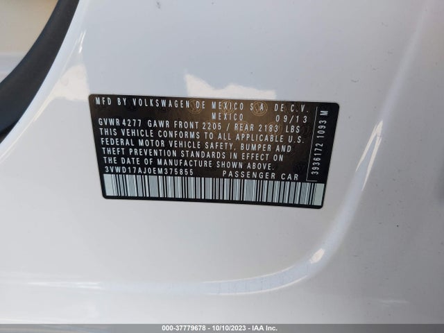 3VWD17AJ0EM375855 Volkswagen Jetta Sedan Se W/connectivity