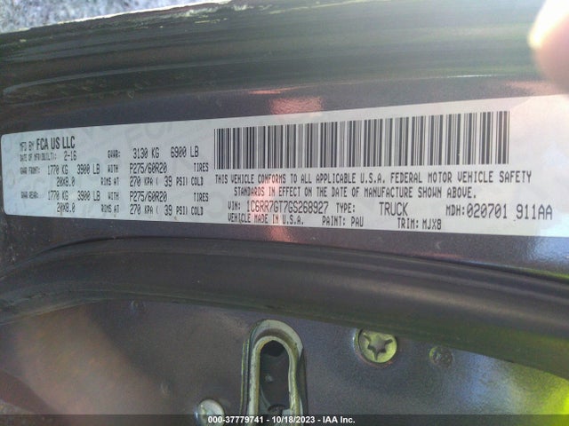 1C6RR7GT7GS268927 RAM 1500 Outdoorsman