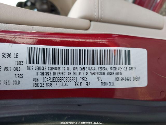 1C4RJECG6FC856761 Jeep Grand Cherokee Overland
