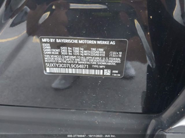 2020 BMW X3  5UXTY3C07L9C64871 Photo 8