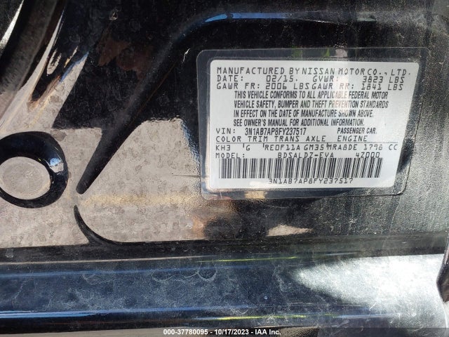 Nissan SENTRA SV 2015 3N1AB7AP8FY237517 Image 9