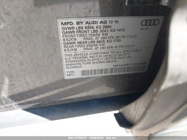 WA1AXAF71LD003555 Audi Q7 PREMIUM