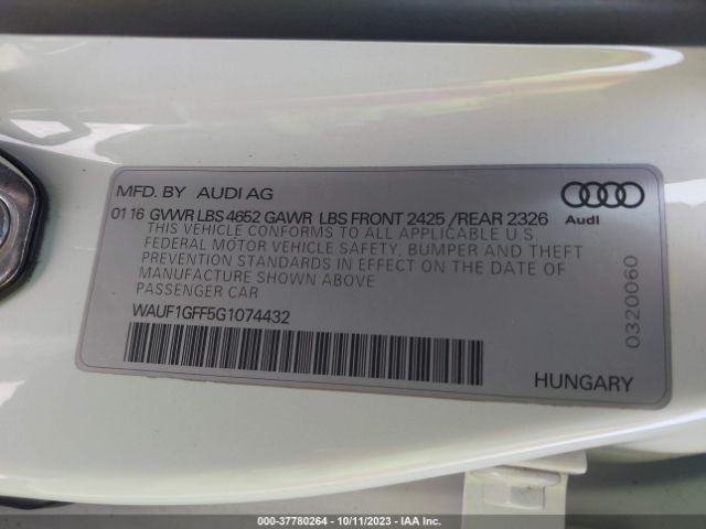 WAUF1GFF5G1074432 Audi S3 Prestige