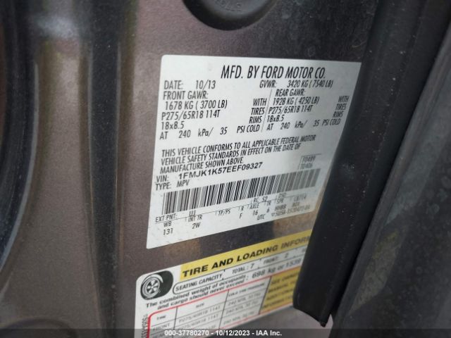 1FMJK1K57EEF09327 Ford Expedition El Limited