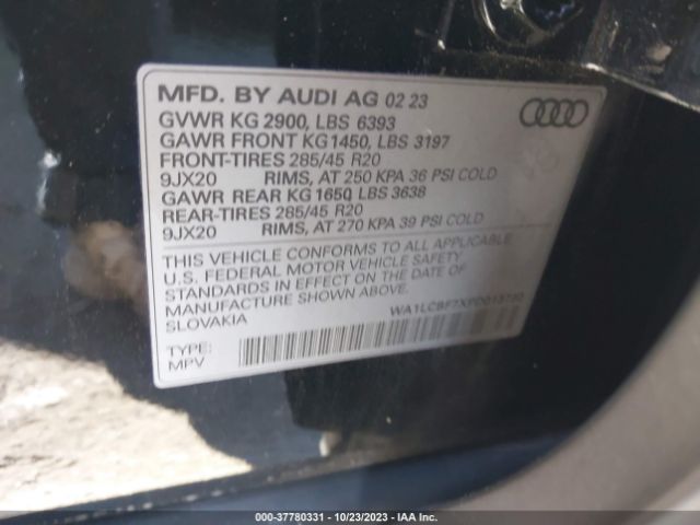 2023 AUDI Q7 WA1LCBF7XPD013730 Photo 8