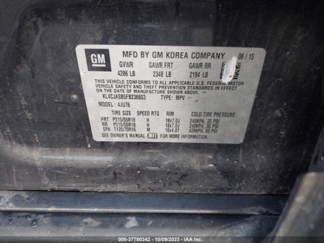 KL4CJASB5FB236603 Buick Encore
