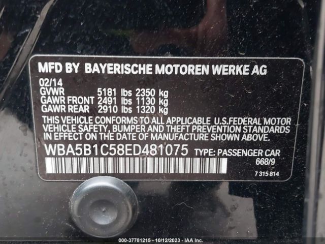 WBA5B1C58ED481075 BMW 5 Series 535i