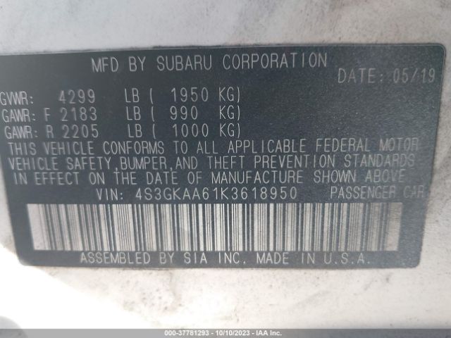 4S3GKAA61K3618950 Subaru Impreza