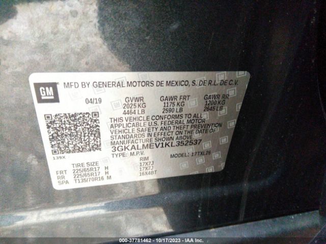 3GKALMEV1KL352537 GMC Terrain Sle